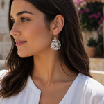925 Sterling Silver Shema Sh'ma Yisrael Jewish Drop Earrings