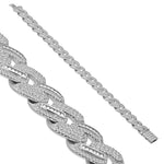 My Daily Styles Men's 925 Sterling Silver CZ Cuban Link Hip Hop 14mm Bracelet - 9"