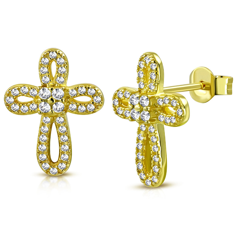 Delicate Cross Earrings