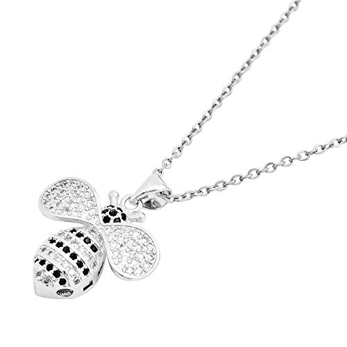 My Daily Styles Women's Stainless Steel Bumble Bee Pendant Necklace