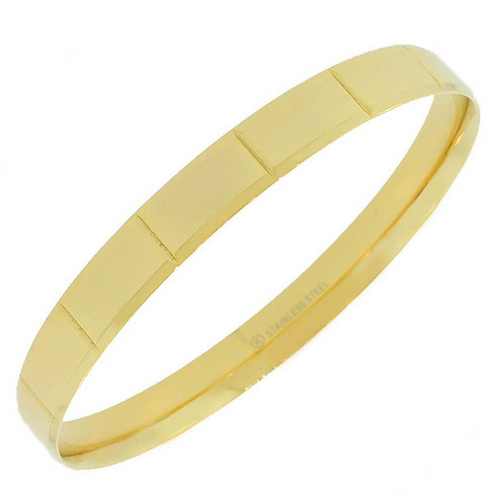 Gold Faceted Bangle