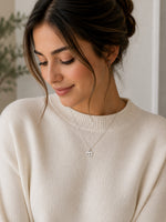 Small 925 Sterling Silver Chai Living Jewish Hebrew Pendant Necklace, 18"