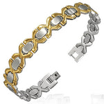 Stainless Steel Two-Tone Unisex Link Chain Bracelet