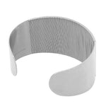 Stainless Steel Silver-Tone Wrap Bangle Bracelet with Open End