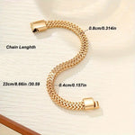 My Daily Styles Men's Stainless Stainless Steel Chain Braided Square Reversible Bracelet, 9 Inch, Multiple Finishes