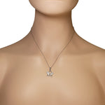 925 Sterling Silver White Clear CZ Star Pendant Necklace