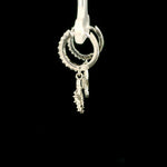 925 Sterling Silver CZ Huggie Dangle Star of David Earrings for Women