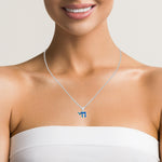 My Daily Styles 925 Sterling Silver Simulated Opal Chai Jewish Pendant