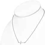 925 Sterling Silver Sideways Cross Necklace for Women