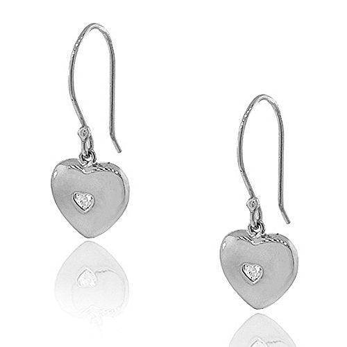 Polished Heart Dangle Earrings