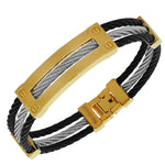 Stainless Steel Black Two-Tone Men's Bracelet
