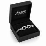 My Daily Styles Women's Gold Tone Stainless Steel Bracelet with CZ Accent Clasp, 8 Inch Multi Strand Link Chain Bracelet, Polished Finish, Fashion Jewelry Gift for Women