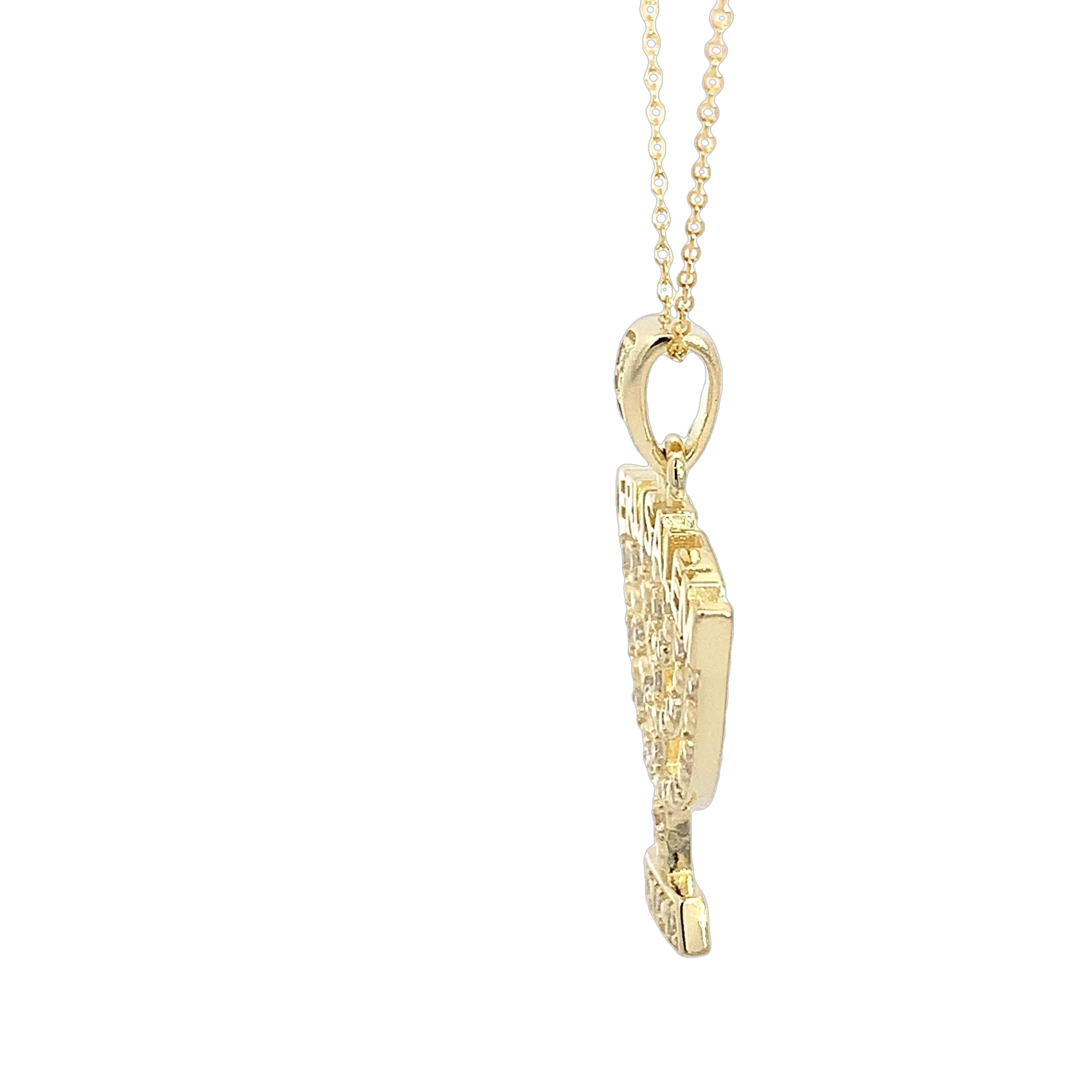 My Daily Styles Womens 925 Sterling Silver Jewish Menorah Jerusalem CZ Pendant Necklace