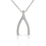 925 Sterling Silver Classic Polished Wishbone Womens Girls Pendant Necklace