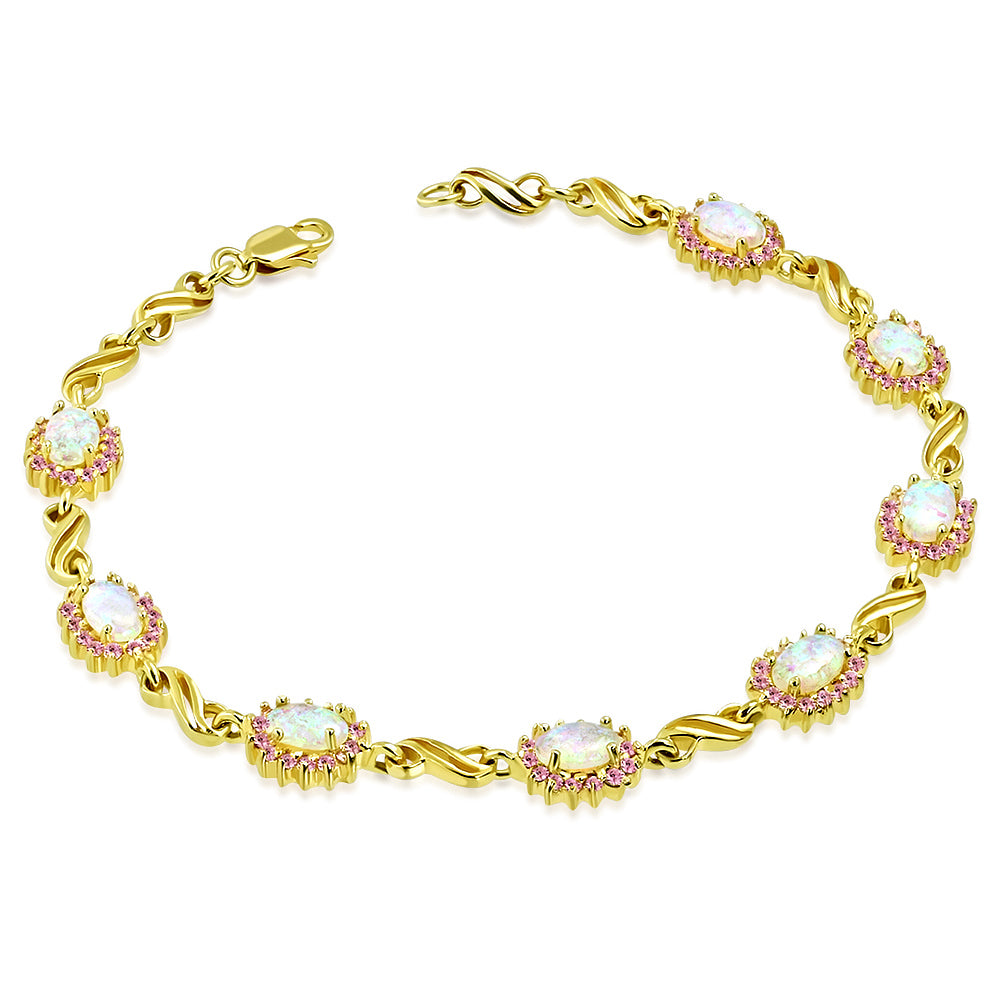 Two-Tone Opal Bracelet