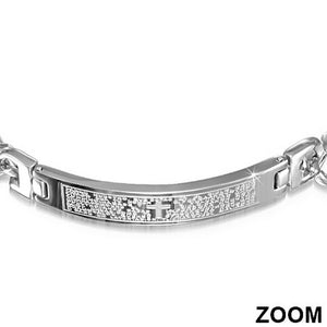 Religious Lords Prayer Spanish Link Chain Bracelet