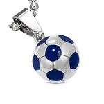 My Daily Styles Stainless Steel Silver-Tone Soccer Ball Football Pendant Necklace, 18"
