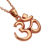 925 Sterling Silver Om Aum Ohm Yoga Pendant Necklace