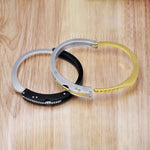 His and Hers Matching Stainless Steel Cuff Bracelets – Couples Love Bangle Set with CZ Stones