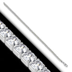925 Sterling Silver White Clear Round CZ Classic Tennis Bracelet, 7.25"