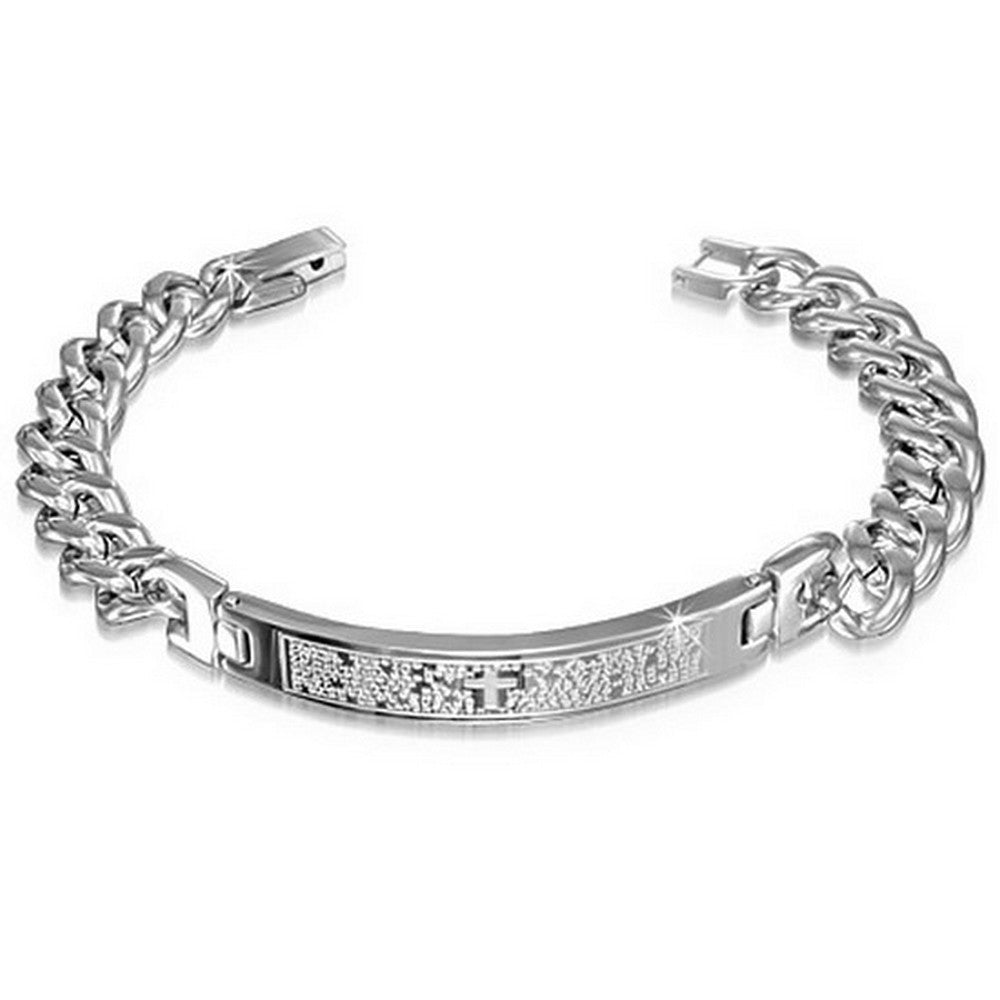 Religious Lords Prayer Spanish Link Chain Bracelet
