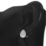 925 Sterling Silver White Clear CZ Teardrop Stud Earrings Pendant Necklace Set