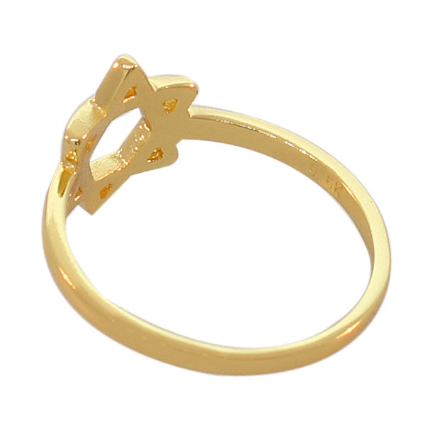 Gold Star of David 925 Sterling Silver Ring