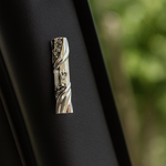 My Daily Styles Metal Nickel Car Mezuzah with Jerusalem Theme Travelers Prayer Scroll Jewish Hoshen Mezuza from Israel 2.5"