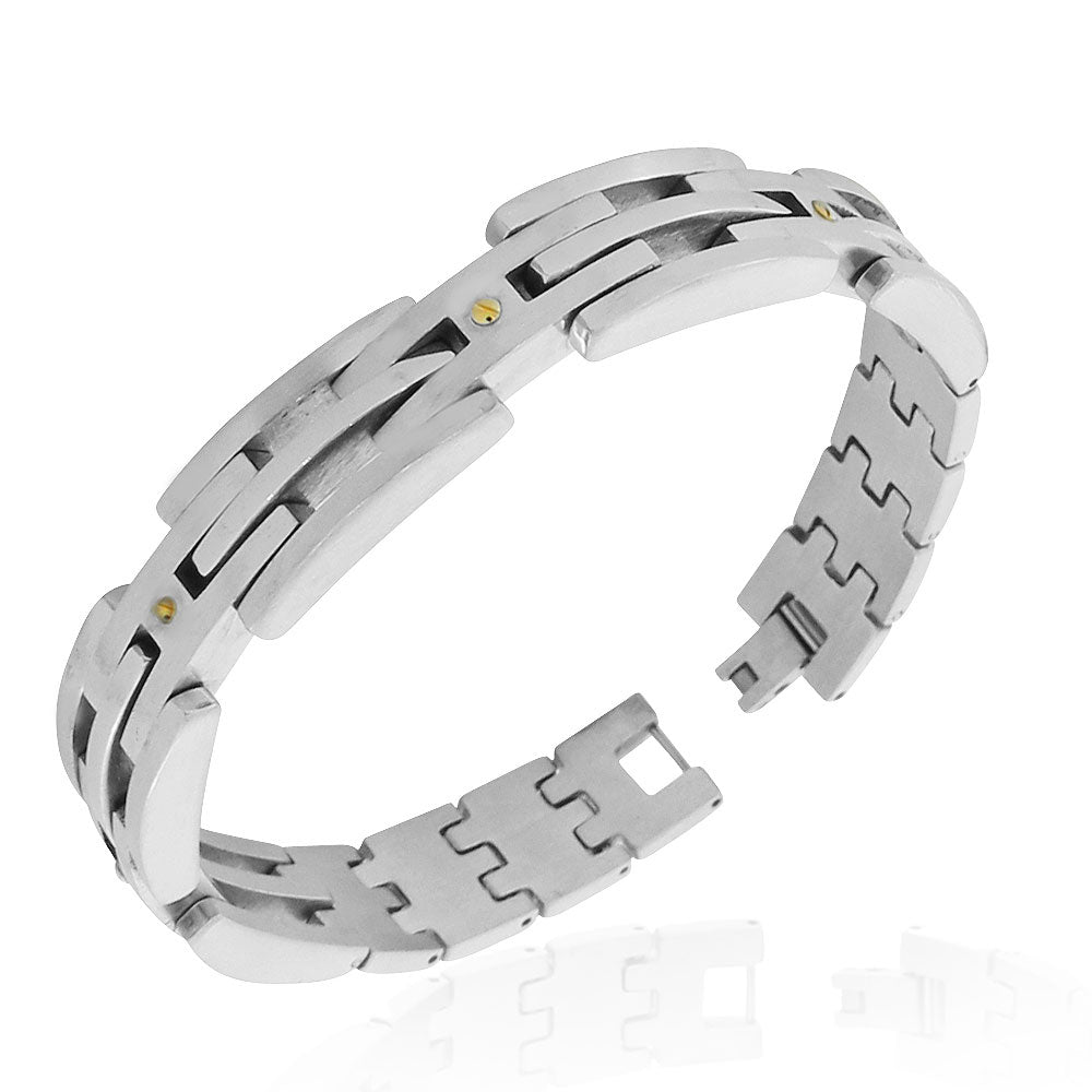 Stainless Steel Classic Mens Bracelet, 8.25"
