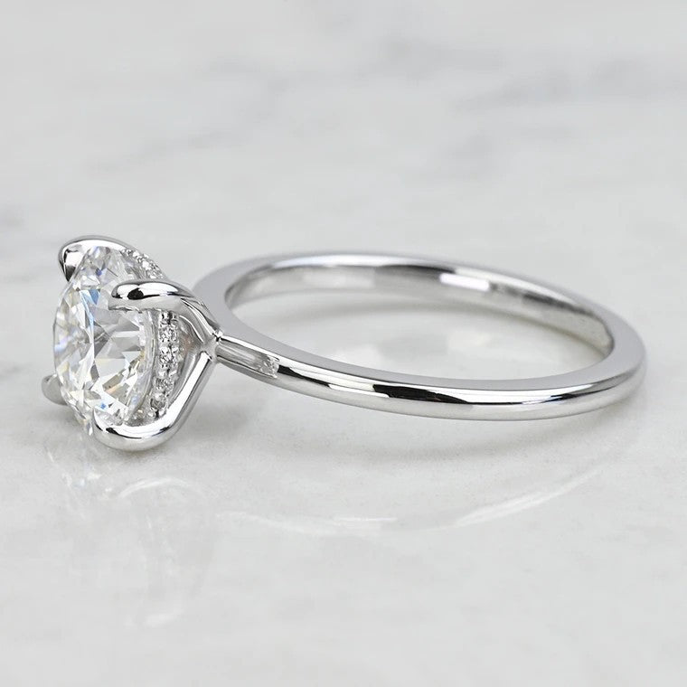3.09 CT IGI Lab Grown Diamond G VVS2 Solitaire Ring 18K White Gold