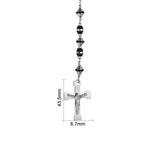 My Daily Styles - Rosary Necklace - Rosary Beads Catholic for Men - Crucifix Pendant with Our Lady of Guadalupe Medal - Stainless Steel