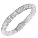 Stainless Steel Multicolor CZ Mesh Bracelet