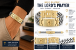 Stainless Steel Two-Tone Men's Religious Lord's Prayer Padre Nuestro Spanish Chain Bracelet