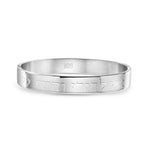 Stainless Steel Silver-Tone Jewish Prayer in Hebrew Ani LeDodi My Beloved Is Mine Song of Songs Bangle Bracelet