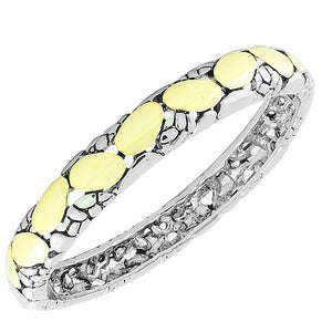 Fashion Alloy Two-Tone Snake Skin Design Oval-Shaped Bangle Bracelet