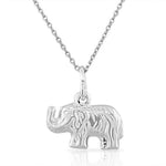 925 Sterling Silver Polished Womens Girls Elephant Pendant Necklace