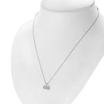 My Daily Styles 925 Sterling Silver Small Elephant CZ Pendant Necklace - 18" Silver Chain Included