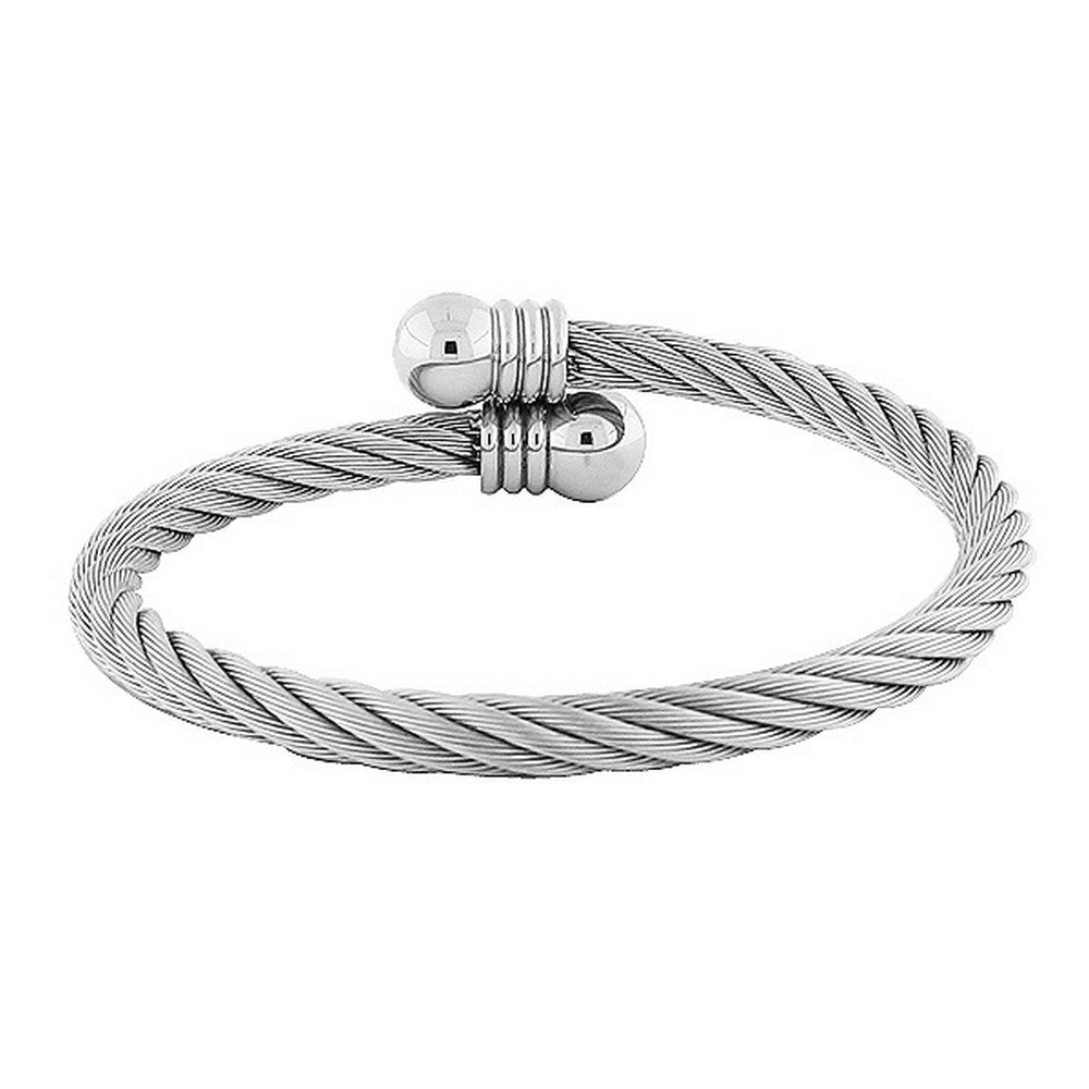 Open End Twisted Cable Bangle Bracelet