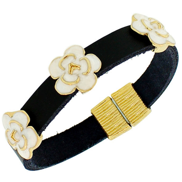 White Flower Wristband