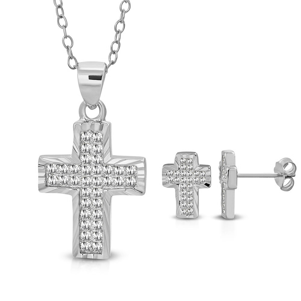 Duo Cross Jewelry Set