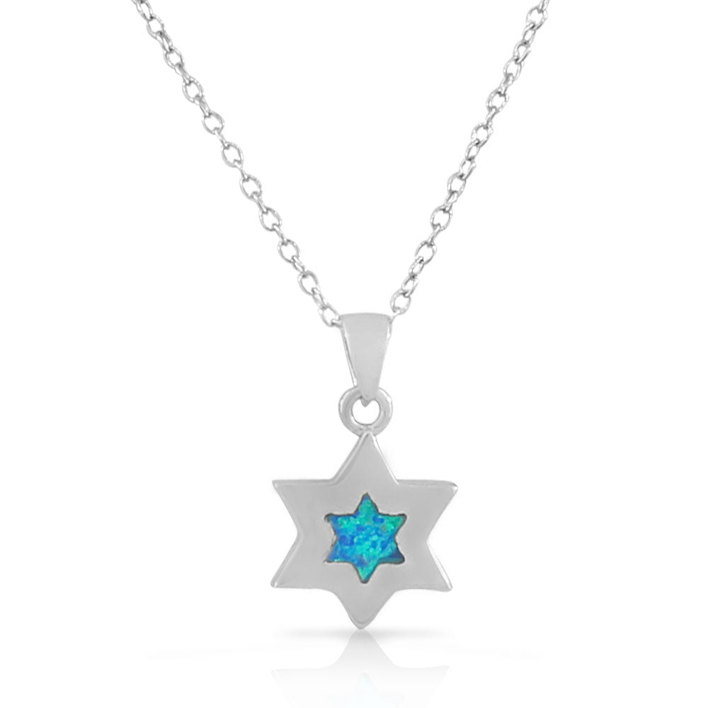 Opal Inside Star Necklace