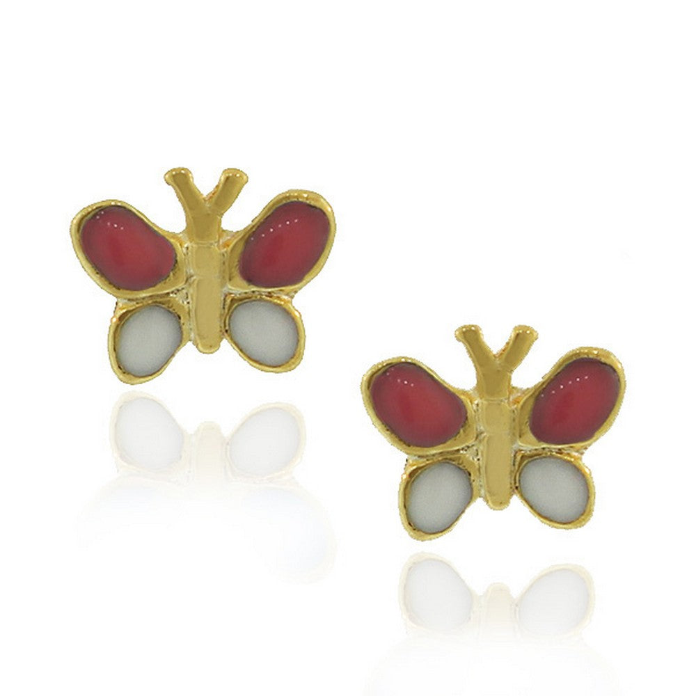 Pink Butterfly Fashion Studs
