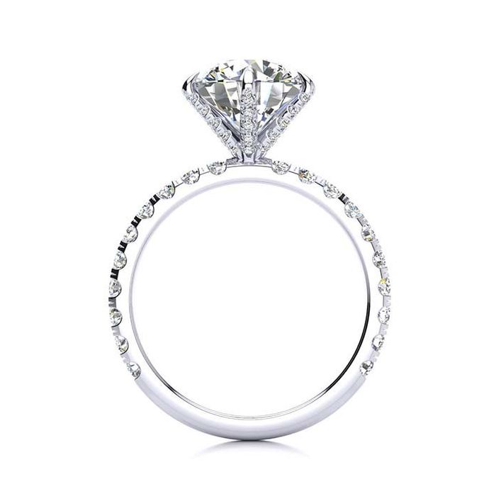 2.00 CT IGI Lab Grown Diamond F VS1 Solitaire Ring 18K White Gold