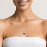My Daily Styles 925 Sterling Silver Simulated Opal Chai Jewish Pendant