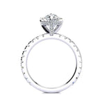 2.56 CT IGI Lab Grown Pear Shape Diamond Ring 18K White Gold G VS1