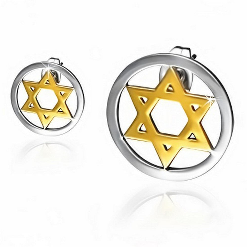 Round Star Jewish Studs