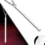 My Daily Styles Stainless Steel Yellow Gold-Tone Silver-Tone Vertical Bar Pendant Necklace, 18"