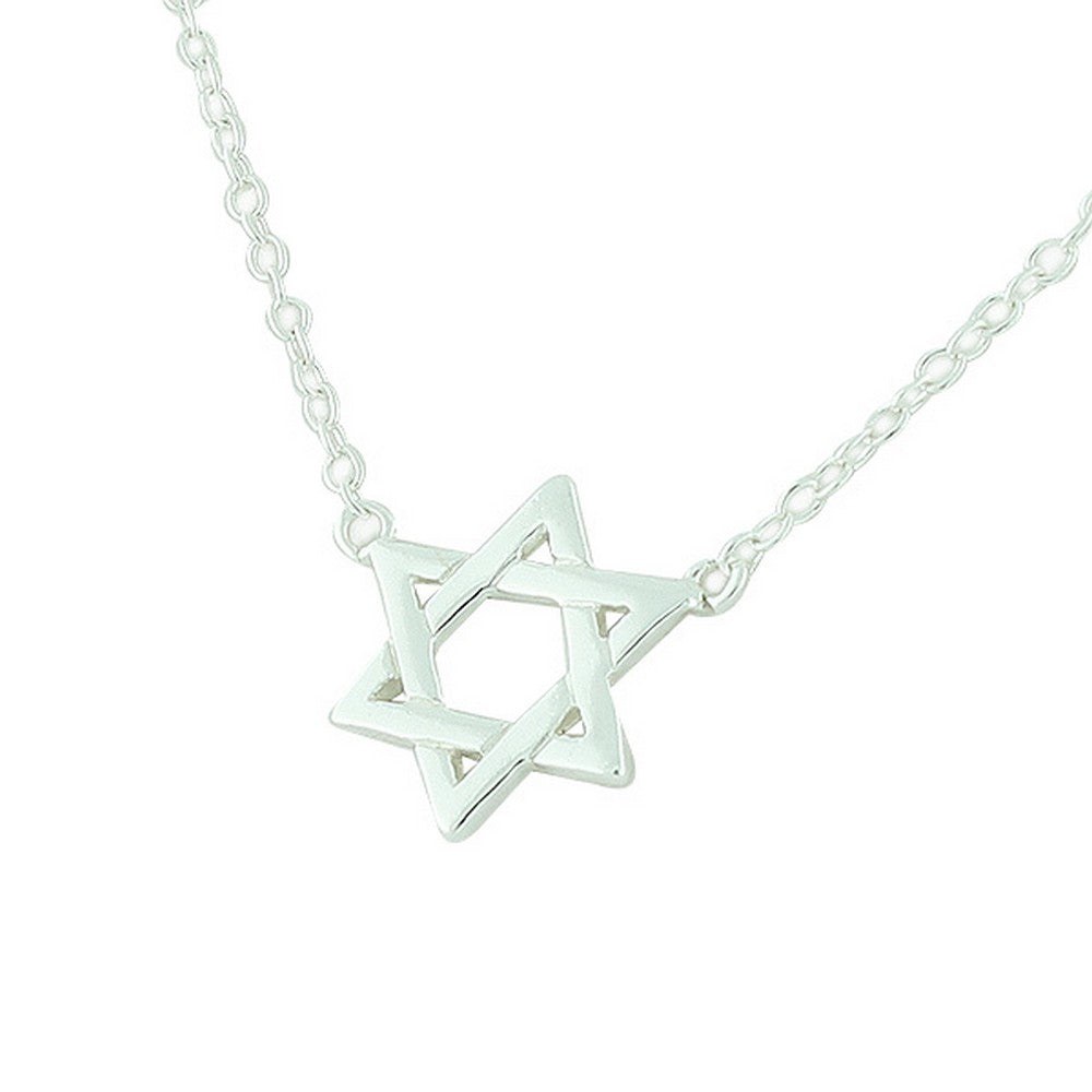 Sterling Silver Jewish Star of David Pendant Necklace