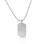 Stainless Steel Silver-Tone Hebrew Prayer Exodus 15:11 Who among the Gods Dog Tag Pendant Necklace