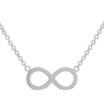 Stainless Steel Silver-Tone Infinity Classic Pendant Necklace